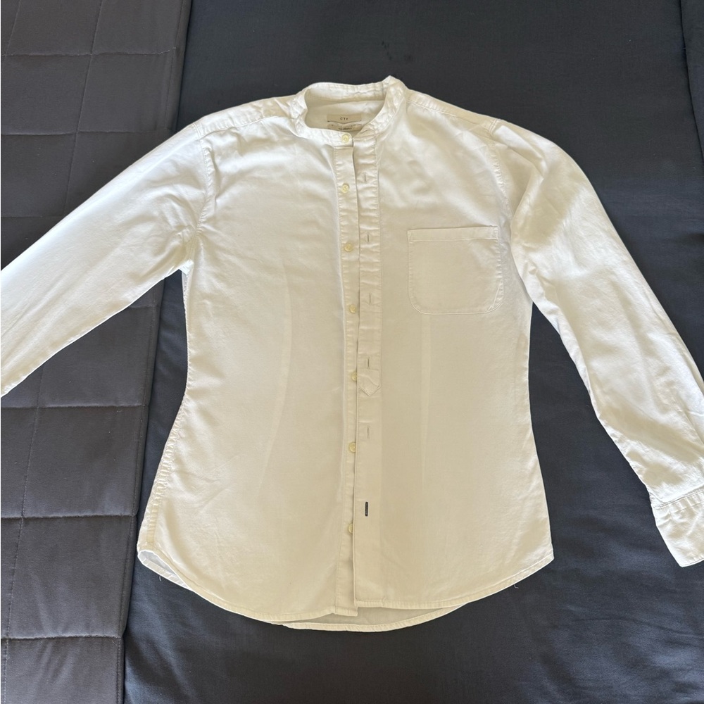 Cortefiel White Button-Down Shirt for Men